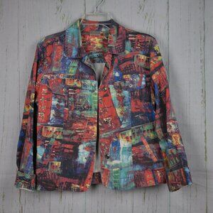 Chico’s Tokyo City Denim Jacket By Jean Paul Gaultier Size 0